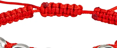Vista 3 de Needzo Pulsera de cuentas rojas de ángel guardián de San Miguel de 8 pulgadas