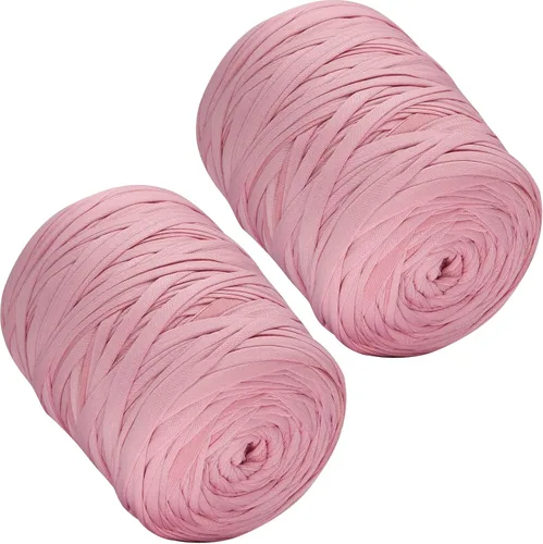 Vista 15 de 400g de hilo de tela elástica para tejer con ganchillo para DIY, 119 metros de hilo de espagueti grueso para tejer para proyectos de bolso, cesta