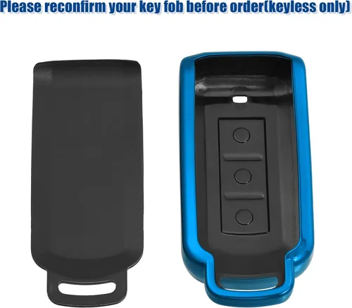 Vista 6 de ACROPIX Funda para llavero de TPU para Mitsubishi Outlander, paquete de 1, color azul