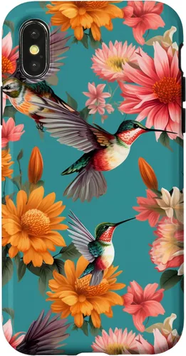 Vista 5 de Funda para iPhone 17 de colibríes en vuelo