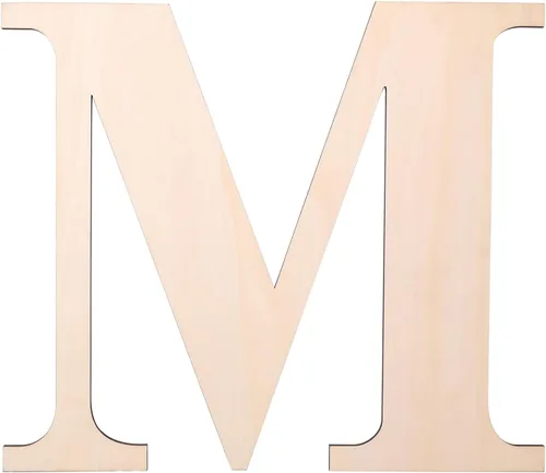 Vista 14 de Letra de madera de 12 pulgadas, letras de madera para decoración de pared, letras de madera sin terminar en blanco de 1/5 pulgadas para decoración