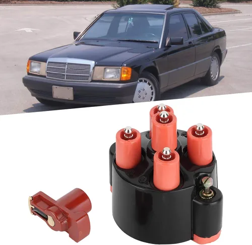 Vista 2 de Qiilu Kit de distribuidor de encendido, distribuidor y rotor, A0001584902 0001584902 para 190 W201/Coupe/G Class
