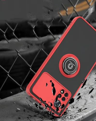 Vista 5 de Funda delgada para Xiaomi Poco X4 Pro 5G 6.67 '' 2022 con anillo de 360 ° Kickstand Bumper Funda a prueba de golpes para Xiaomi Poco X4 Pro, verde