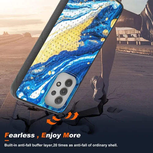 Vista 6 de Funda para Samsung A32 5G, Galalxy A32 5G, resistente a prueba de golpes, policarbonato duro + funda protectora de silicona suave TPU flexible