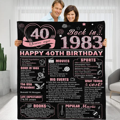 Vista 19 de Back in 1933 - Manta de cumpleaños personalizada para abuela, abuelo, ideas de regalos de cumpleaños para esposa, marido, mamá, papá, amigos, manta