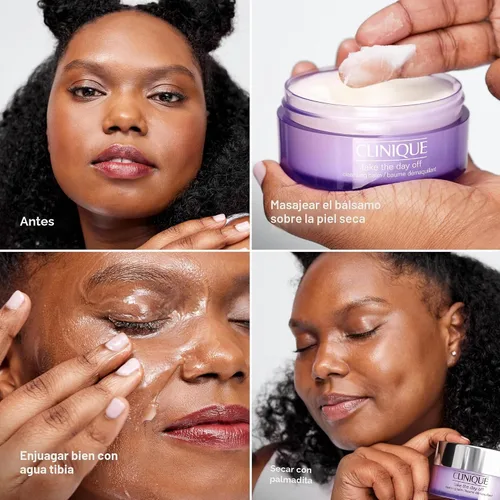 Vista 4 de Clinique Take The Day Off Cleansing Balm Makeup Remover Dissolves Face + Eye Makeup and Sunscreen For All Skin Types
