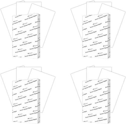 Vista 8 de Accent 1188091R - Papel de cartulina blanco opaco de 8.5 x 11 pulgadas, 100 libras, 271 g/m², 200 hojas (1 resma), cartulina pesada suave de alta