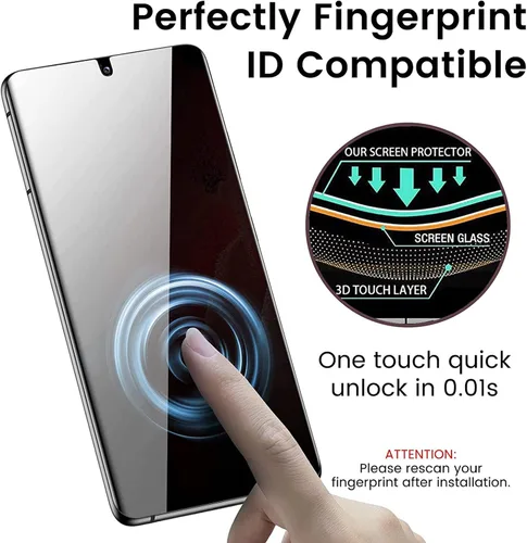 Vista 5 de Paquete de 2 protectores de pantalla de privacidad para OnePlus 15 [como el desbloqueo original de huellas dactilares], película de TPU privada