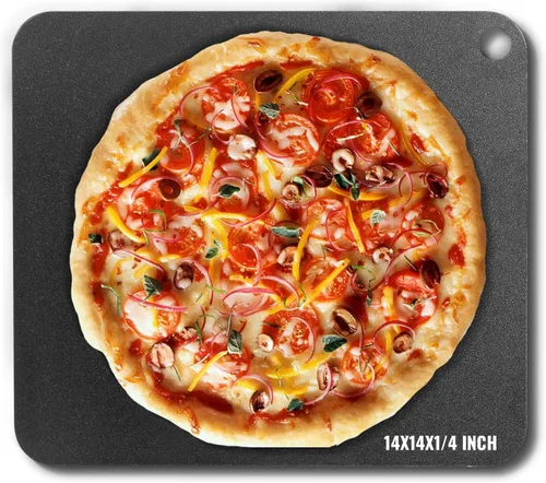 Vista 16 de VEVOR Piedra para Pizza, Piedra Redonda para Pizza de 15 pulgadas, Piedra para Hornear de Cordierita Grande de 0.67 pulgadas con Pala de Metal