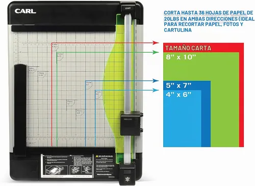 Vista 2 de Carl Manufacturing 12210 Recortadora de Servicio Pesado de 12 Pulgadas, Capacidad de 36 Hojas, 14 Pulgadas x 12-1/4 Pulgadas x 3/4 Pulgadas GY