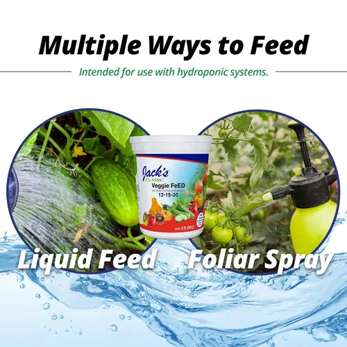 Vista 7 de Jack's Classic 12-15-30 Fertilizante soluble en agua para alimentos vegetales con micronutrientes, 1.5 libras, paquete de 2 – Crecimiento de plantas