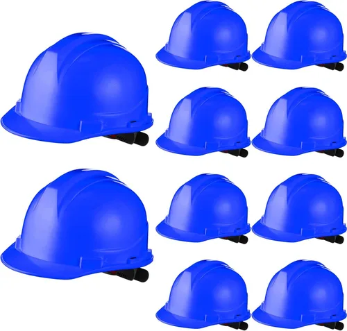 Vista 13 de Leumoi 10 piezas de casco de suspensión, casco duro de construcción para seguridad, estilo gorra de trinquete con correas de corona autoajustables