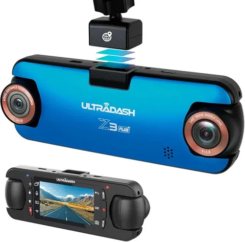 Vista 10 de UltraDash Z3+ Commercial Edition - Cámara de tablero de doble lente para viaje compartido, taxi, camión, ambulancia, policía, conductores