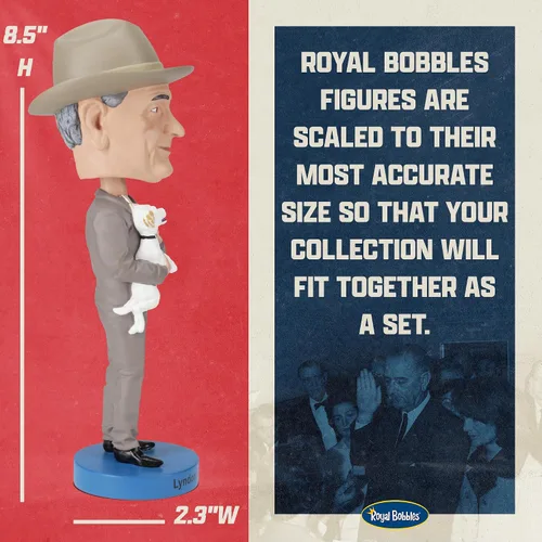 Vista 5 de Royal Bobbles Lyndon B. Johnson - Estatua coleccionable de Bobblehead