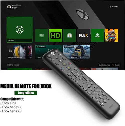 Vista 2 de 8Bitdo - Control remoto multimedia para Xbox One Xbox Series X y Xbox Series S negro edición larga