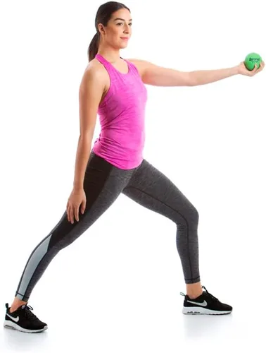 Vista 3 de Aeromat Superficie texturizada versátil de 3.5 pulgadas pequeña pelota ponderada para práctica de yoga/pilates Azul