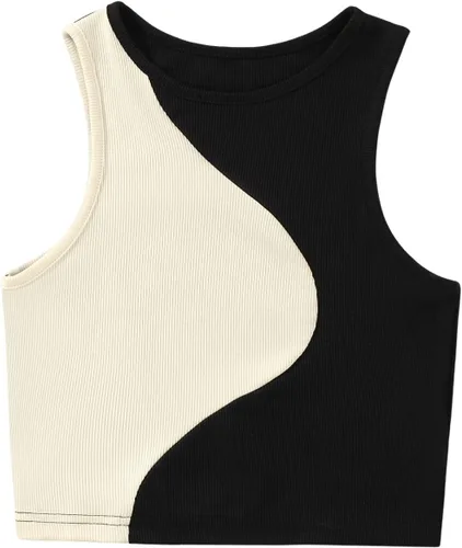 Vista 6 de SweatyRocks Camiseta sin mangas de punto acanalado de verano para mujer Rosa pálido