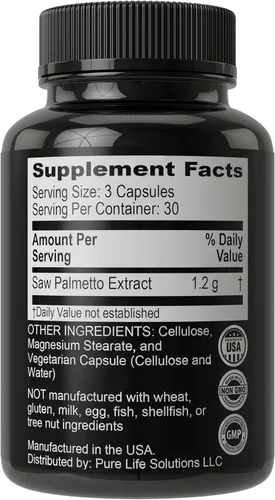 Vista 2 de Hair Thickness Maximizer Cápsulas Saw Palmetto para hombres y mujeres. Suplemento de palma enana americana para apoyar la fuerza y el grosor