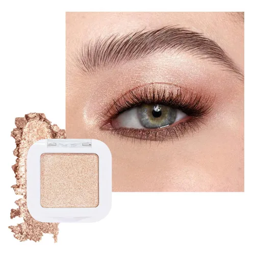 Vista 18 de evpct Paleta de sombra de ojos con purpurina dorada champán, color nude dorado rosa brillante crema brillante paleta de sombra de ojos iluminadora