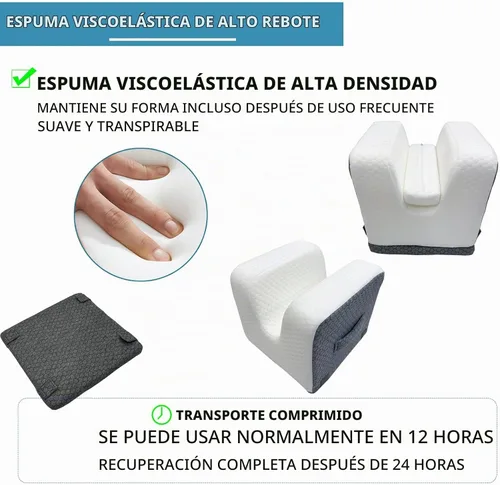 Vista 6 de Almohada de repuesto de rodilla – 4 alturas ajustables para extensión completa de pierna recta – Equipo de recuperación poscirugía con mango – Cuña