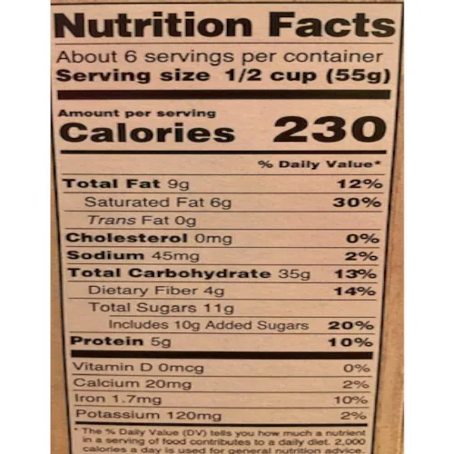Vista 2 de Simply Nature Cereal de granola de coco y chía, orgánico, 12.3 oz