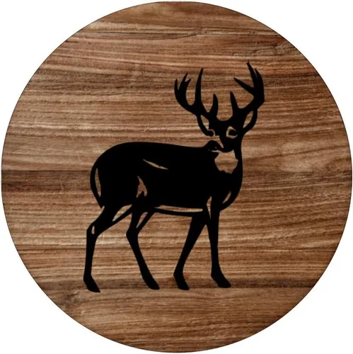 Vista 3 de Buck deer caza tabla de madera exterior Pop Socket – PopSockets Grip y soporte para teléfonos y tabletas