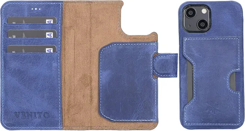 Vista 164 de Venito Florence - Funda de piel compatible con Samsung Galaxy S9, extra segura con bloqueo RFID, cartera desmontable para teléfono (gris decolorado)