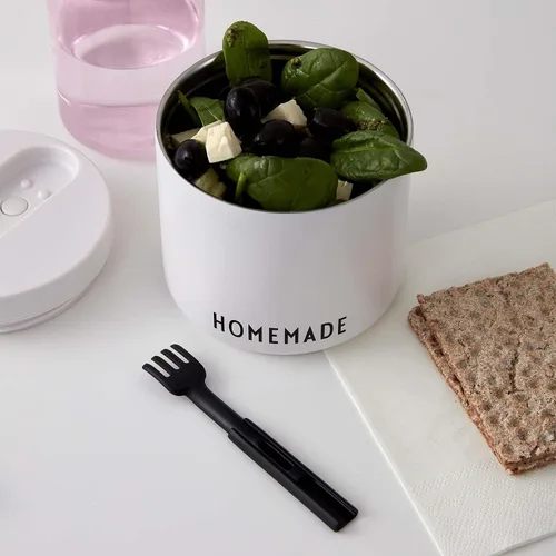 Vista 7 de Design Letters Tazón de comida aislado con cuchara/tenedor Termo para tapa de fugas de alimentos calientes Tarro de alimentos aislado de boca