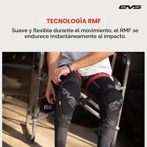 Vista 4 de EVS Sports TP199 - Protector de rodilla/espinilla para montar Resistente a los impactos, ligero y flexible, con diseño de manga para mayor Blackout