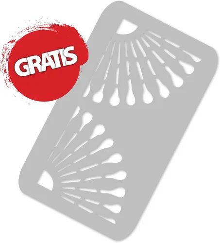 Vista 5 de NAKLEO Plantilla de plástico reutilizable para azulejos, flor de diente de león de Alicante, geométrica marroquí, bloque de pavimento, piso