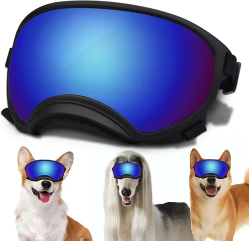 Vista 15 de Gafas de sol para perros medianos con correa ajustable, protección UV, gafas de sol para cachorros a prueba de viento, adecuadas para mascotas