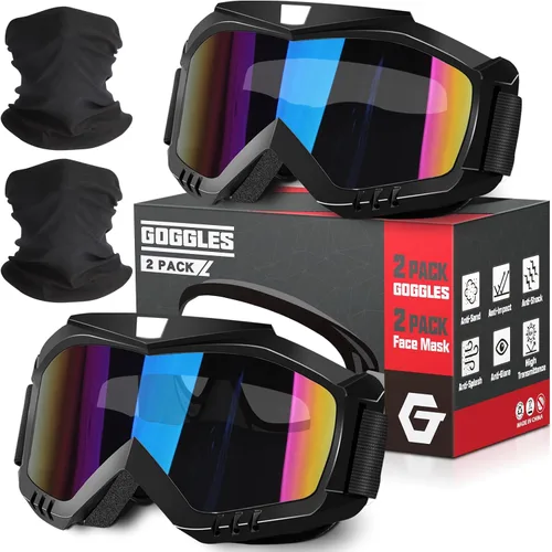 Vista 9 de OXG - Gafas de motocicleta - Gafas ATV y de moto de cross con lente UV400 a prueba de polvo para adultos y jóvenes