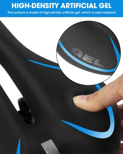 Vista 6 de Cómodo asiento de bicicleta para hombres y mujeres, asiento de bicicleta impermeable, silla de bicicleta de montaña transpirable, sillín