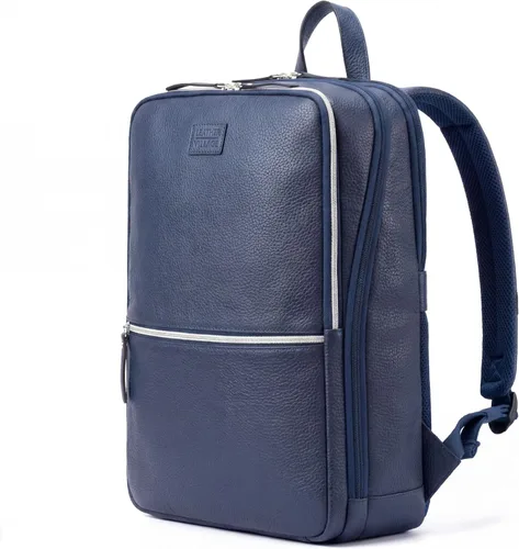 Vista 10 de LEATHER VILLAGE Mochila de cuero para hombre Bolsa de negocios profesional delgada que se adapta a mochila de trabajo y viaje de 15.6 pulgadas