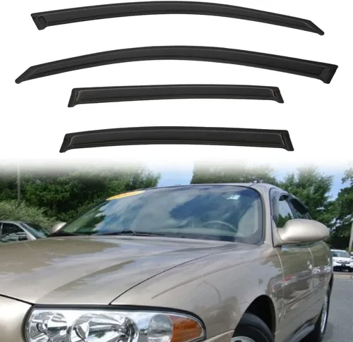 Vista 26 de Protectores de lluvia compatibles con modelos Trailblazer/GMC Envoy 2002-2009 para 5 pasajeros, visera de ventana lateral, deflector de viento