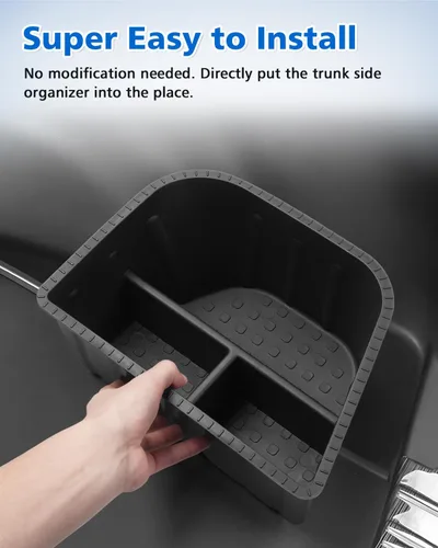 Vista 7 de Karltys Organizador de maletero compatible con Toyota Corolla Cross 2022-2025 2026, 2 organizadores de automóvil, caja de almacenamiento impermeable