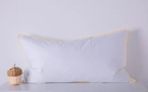 Vista 9 de Almohadas de Plumas de Ganso Tamaño Estándar Una Almohada 100% Algodón Clásico Blanco con Soporte Frescas Almohadas de Cama para Personas que