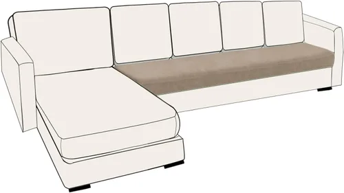 Vista 122 de UNBBRRL Fundas de cojín de asiento para sofá, elásticas, funda de cojín individual para sofá, fundas de cojín para sofá, fundas de héroe protegen