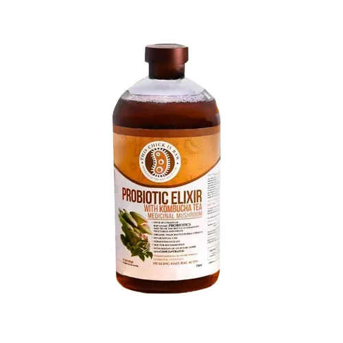 Vista 4 de This Chick is Raw - Elixir de hongos probióticos – Té de kombucha con Reishi, Chaga, melena de león y Cordyceps Salud intestinal, apoyo