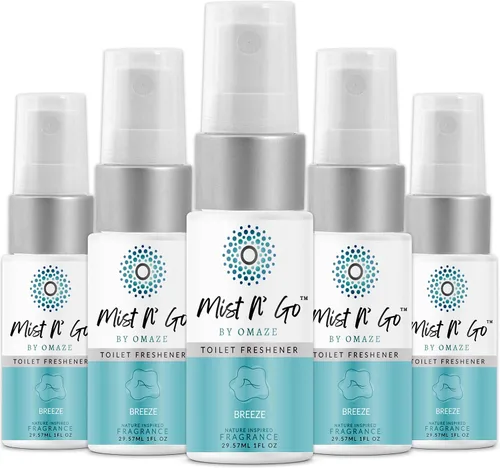 Vista 42 de Mist N' Go by Omaze - Aerosol de Baño de Viaje para Inodoro Eliminador de Olores - Aerosol de Inodoro de Viaje para Ambientador de Aire de Baño