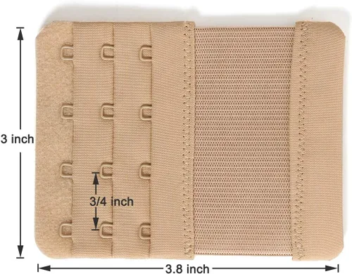 Vista 3 de Extensores de brasier para mujer, 4 ganchos, 3 ganchos, 5 ganchos, 2 ganchos, correa de extensión de brasier elástica suave y cómoda