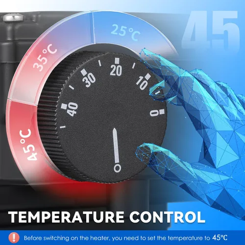 Vista 2 de Mxmoonant Termostato de bañera de hidromasaje de 2KW 110V, calentador de spa, termostato de bañera de hidromasaje con control de temperatura