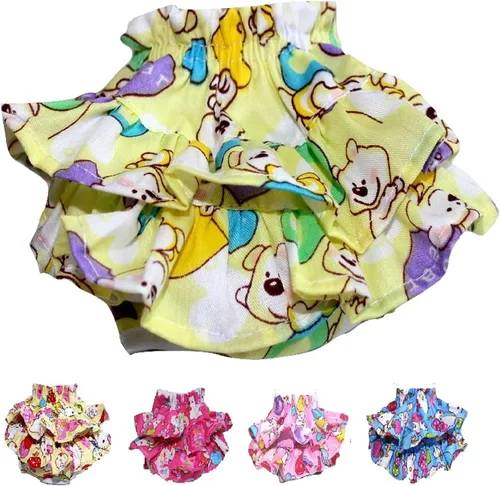 Vista 5 de Falda de pañal para perros pequeños, vestido sanitario para hembras (azul, S - cintura de 8 a 11 pulgadas)