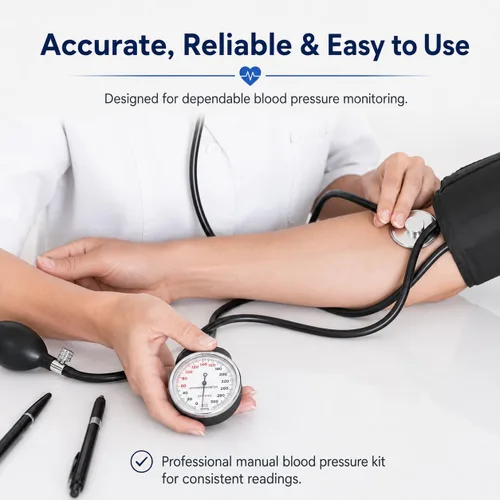 Vista 6 de NOVAMEDIC NM-9186 - Kit de máquina manual de presión arterial y estetoscopio para adultos, monitor de presión arterial superior del brazo con puño
