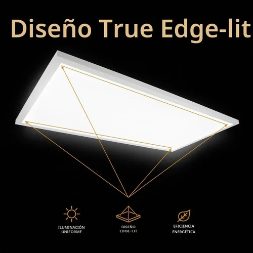 Vista 2 de Panel de Luz de Techo de Montaje en Superficie Ultralux de 1x4 pies – Delgado, Iluminado por los Bordes, Panel Plano de Montaje al Ras para Cocina