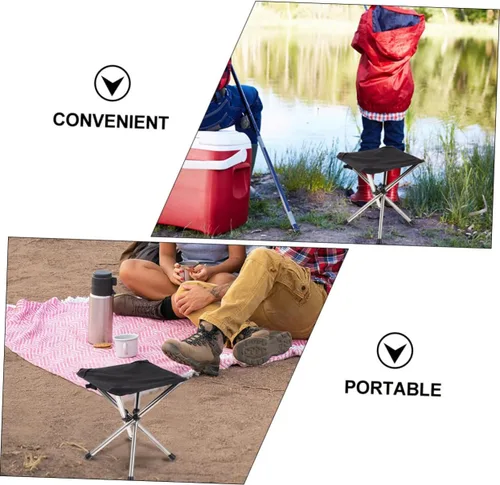 Vista 7 de Leisure Fishing Chair Telescopic Folding Stool Portable Camping Stool for Outdoor Activities