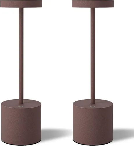 Vista 12 de TBBGA Lámpara de mesa LED inalámbrica, lámpara recargable con atenuación continua de 3 colores, lámpara de batería, luz nocturna portátil de metal