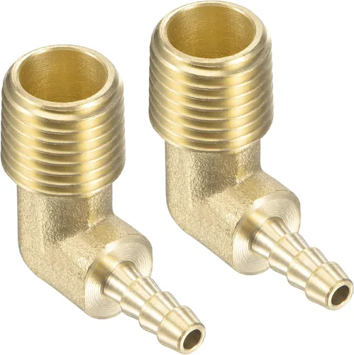 Vista 14 de M METERXITY Accesorios de púas de manguera de latón - Codo de 90 grados Conector de tubo de latón de 1/4 de pulgada Aplicar al gas de agua