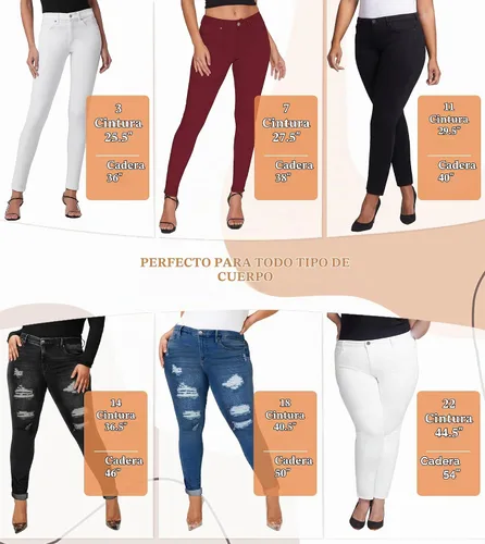 Vista 5 de Hybrid & Company Women's Stretch Denim Jeans Aguamarina