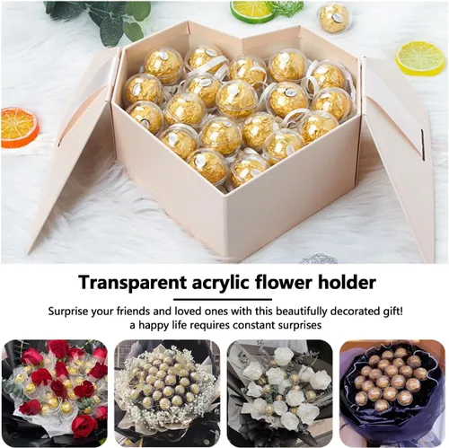 Vista 5 de DOERDO - 100 soportes para cajas de chocolate transparente de plástico para chocolates, mini magdalenas, para suministros de fiesta de cumpleaños